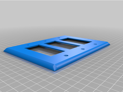 non-customized 3 gang switch plate locobeefpv 3d print model - Mito3D