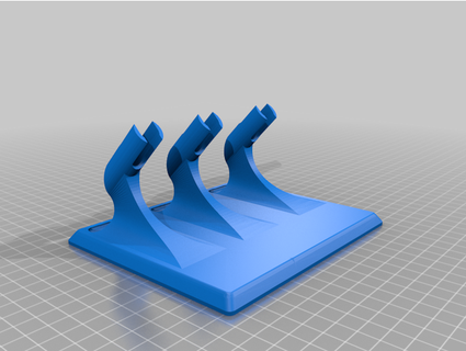 airbrush stand triple ukemaxxer 3d print model - Mito3D