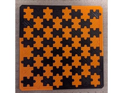 1 4 puzzle chess border dmglakewood 3d print model - Mito3D