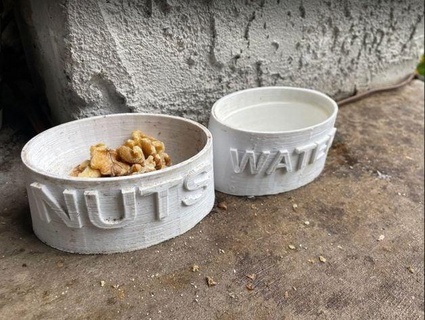 squirrel feeder bowls jonelli 3d print model - Mito3D