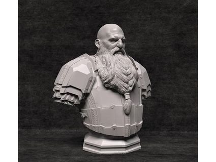 iron hill dwarf bust thorgep 3d print model - Mito3D