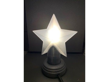 decoração Estrela conduziu lâmpada++se encaixa universal Luminaria tomada Locke 1 3d print model - Mito3D