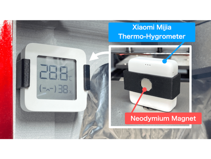 magnetic holder thermo-hygrometer xiaomi mijia hiroloquy 3d print model - Mito3D