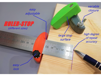 customizable ruler stop speed marker linealanschlag white panter 3d print model - Mito3D