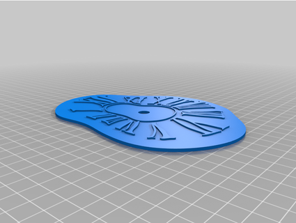 clock dali version 2 - new dial without mirrored numbers mortisaga 3d print model - Mito3D
