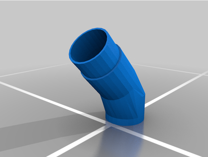 45 degree elbow rhespy 3d print model - Mito3D