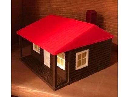 log cabina Casa byte leone 3d print model - Mito3D