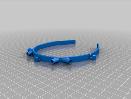 headband glow sticks - haarreif knicklichter cumpyrules 3d print model - Mito3D