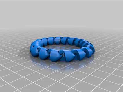 articulated chain fidget loop bracelet brieshon 3d print model - Mito3D