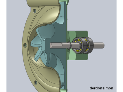 centrifugal water pump - hand drill driven derdonsimon 3d print model - Mito3D