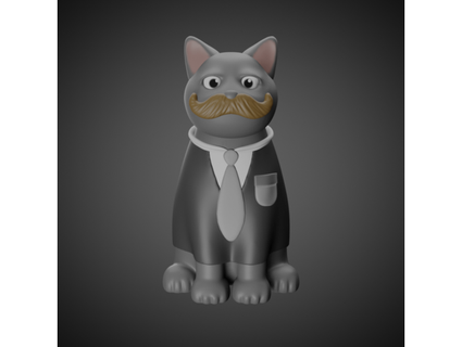 bigode gato refeito xx sushicat 3d print model - Mito3D