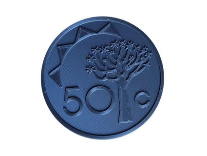 coin coaster namibia 50c dreamtime24 3d print model - Mito3D