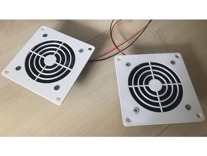 fan grill mounting frame 80mm fans - l ftergitter polypirates 3d print model - Mito3D