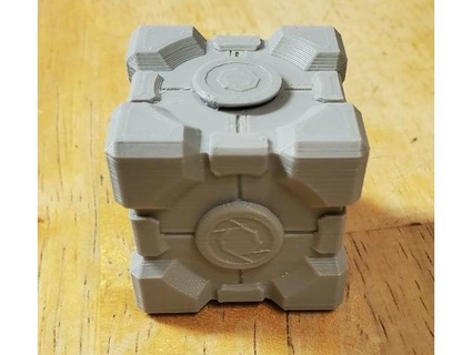 aperture portal cube fabric pattern weights coderkevin 3d print model - Mito3D