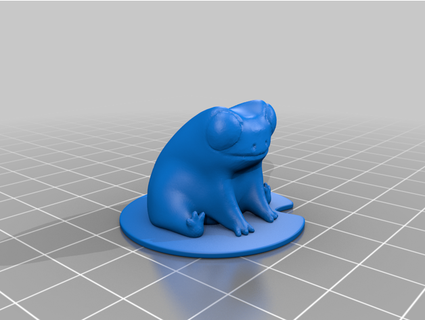 fred frog lily pad sbunger 3d print model - Mito3D