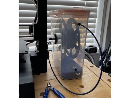 dry box filament spool holder dispenser brewmiester3504 3d print model - Mito3D