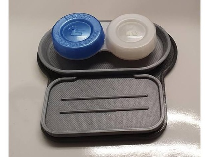 tray contact lens case 3teve 3d print model - Mito3D