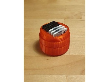 sd card case fits lid open rubwer 3d print model - Mito3D