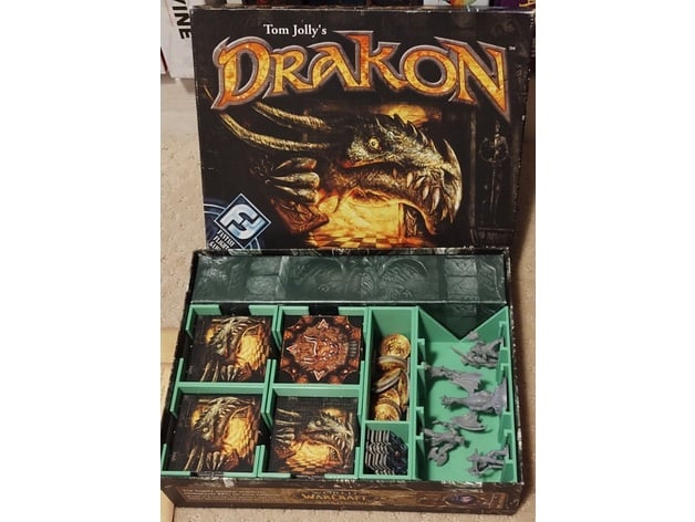 drakon 3rd édition planche Jeu insérer organisateur clixaccessoires 3D print model - Mito3D