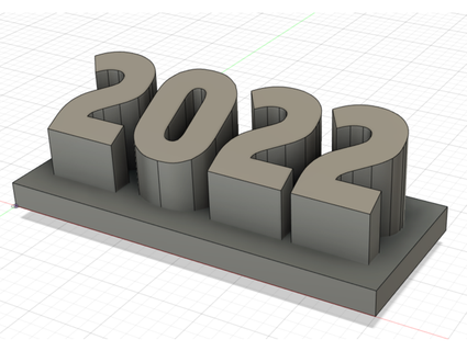 2022 Nom assiette plaque Nouveau années mdm93004 3d print model - Mito3D