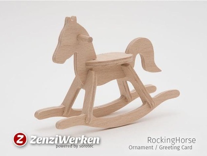 minuscolo cavallo dondolo ornamento cnc zenziwerken 3d print model - Mito3D