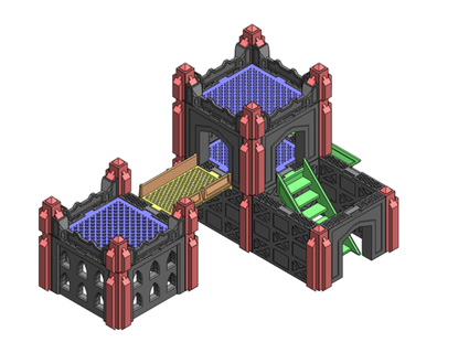 wargame terrain - stackable buildable sci-fi brimstone326 3d print model - Mito3D