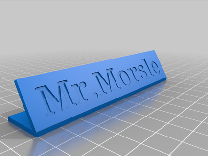 customizable nameplate whatsyoursettings 3d print model - Mito3D