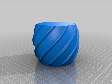 spiral flower pot remixes 3d print model - Mito3D