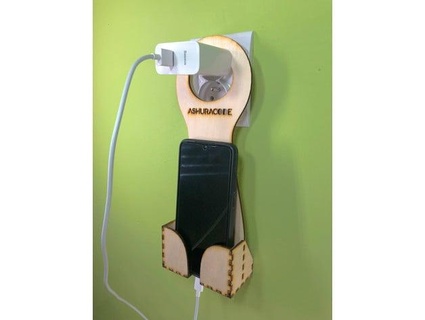 phone holder charging mains socket asuracodes 3d print model - Mito3D