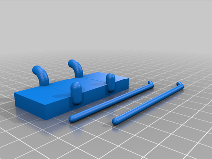 customizable pegboard double hook renrip 3d print model - Mito3D