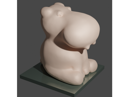 cute hippo robintwhite 3d print model - Mito3D
