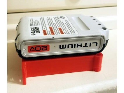 titolare supporto nero decker 20v litio ione batteria northcrosse 3d print model - Mito3D