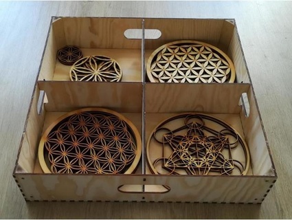 storage box sacred geometry decorations hexatron 3d print model - Mito3D