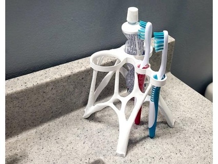 cellular toothbrush holder battlechimp 3d print model - Mito3D