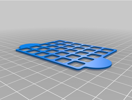 Wort Gitter Schablone Lappen 3d print model - Mito3D