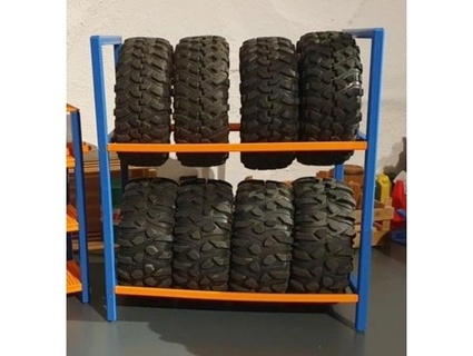 suporte pneus rastejante 1 10 rc carro pneu prateleira 3d 3d print model - Mito3D