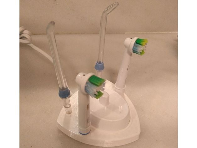 desktop oral-b waterpik holder printgeniero 3D print model - Mito3D
