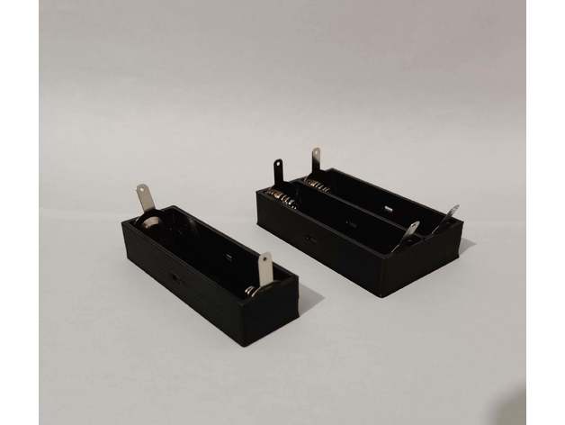 simple 18650 li-on battery holder 1x 2x 3x 4x blackdragonbe 3D print model - Mito3D