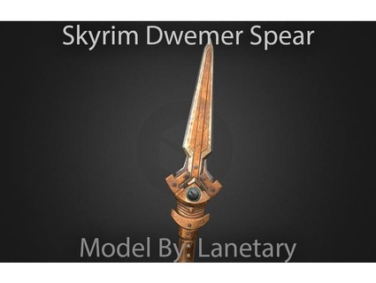 skyrim spear lanetary redhairing326 3d print model - Mito3D