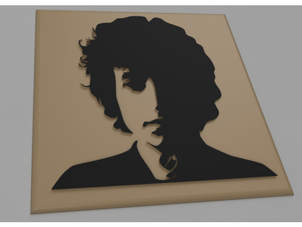 bob Dylan plaque accro 39 impression 3d print model - Mito3D