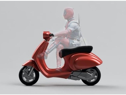 deadpool scooter - vespa primavera scale 1 12 soarpix 3d print model - Mito3D