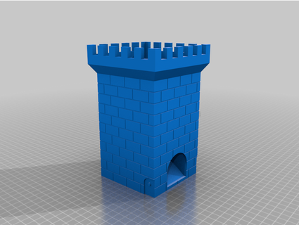dice tower castle tuktukonelung 3d print model - Mito3D