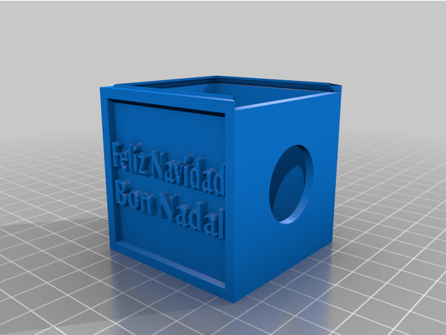 caja Navidad con lithographe luz papi 3D print model - Mito3D