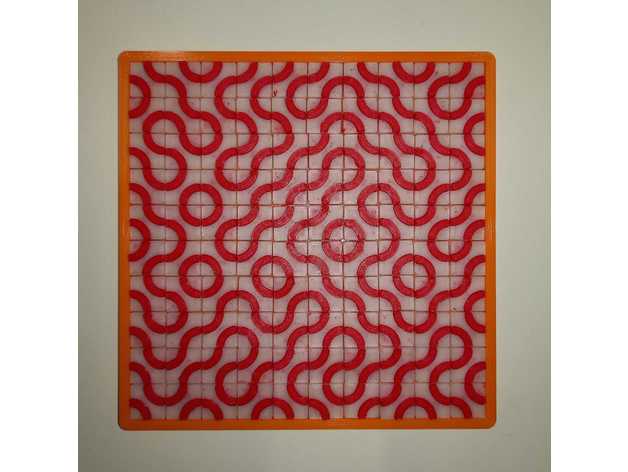 truchet tiles quarter-circles hegl 3D print model - Mito3D