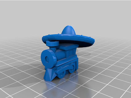 mexicain train sombrero trompette infinie 3d print model - Mito3D
