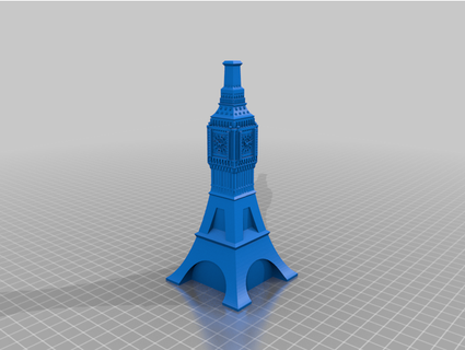 big ben+eiffel tower+london monument mashup fix important information description stgiga 3d print model - Mito3D