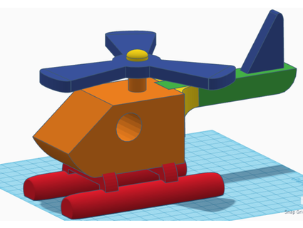 Hubschrauber Spielzeug Puzzle Bissontian 3d print model - Mito3D