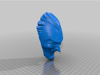 joker illusion following head meshaurora 3d print model - Mito3D
