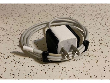 iPhone Ladegerät Kabel Halter Unterstützung 5w deweydewop 3d print model - Mito3D
