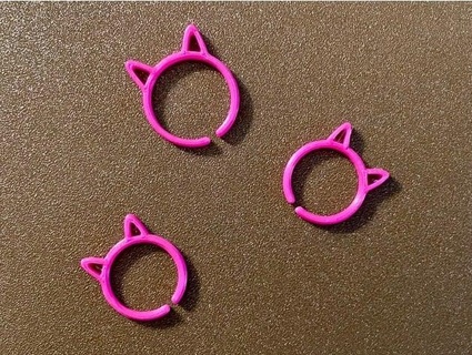 cat rings kauaimaker 3d print model - Mito3D